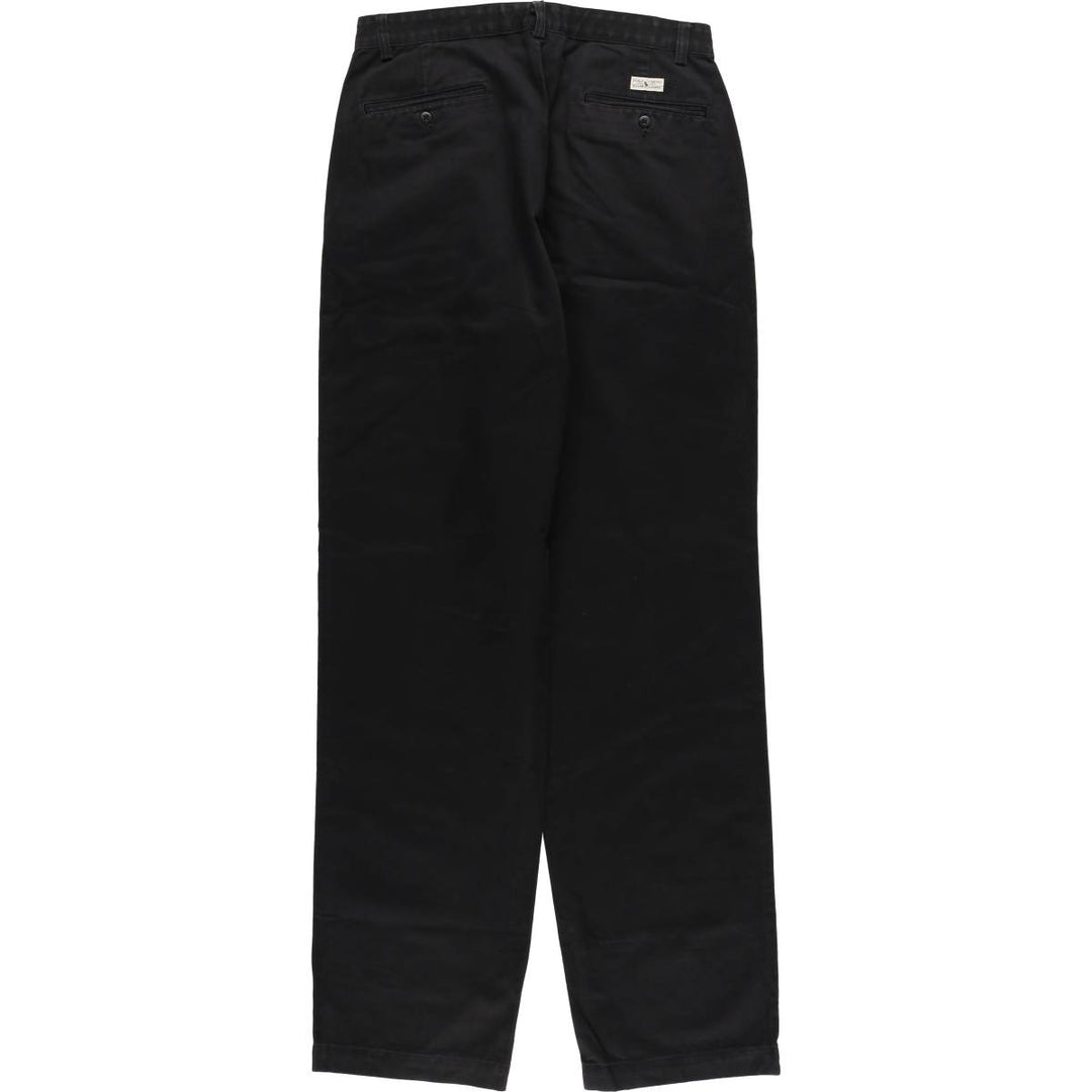 Ralph Lauren Polo Ralph Lauren Two-pleat Chino Pants for Men, W32 equivalent cotton black type Vintage Second Hand