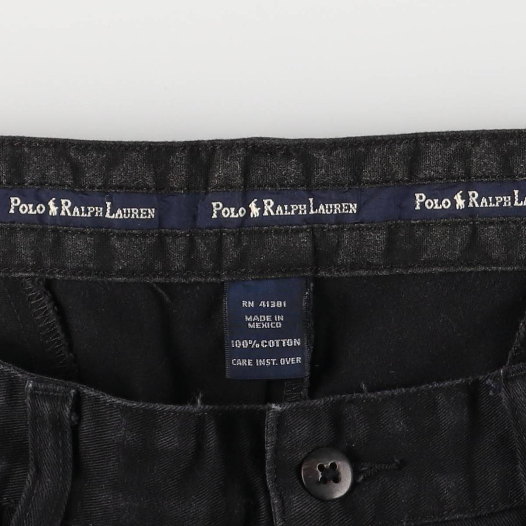 Ralph Lauren Polo Ralph Lauren Two-pleat Chino Pants for Men, W32 equivalent cotton black type Vintage Second Hand
