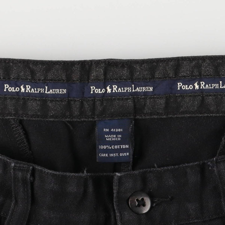 Ralph Lauren Polo Ralph Lauren Two-pleat Chino Pants for Men, W32 equivalent cotton black type Vintage Second Hand