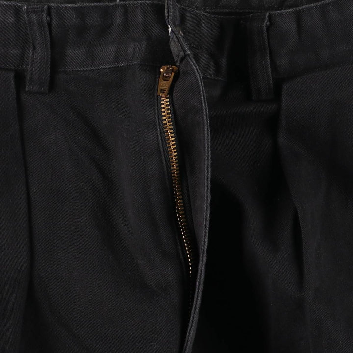 Ralph Lauren Polo Ralph Lauren Two-pleat Chino Pants for Men, W32 equivalent cotton black type Vintage Second Hand