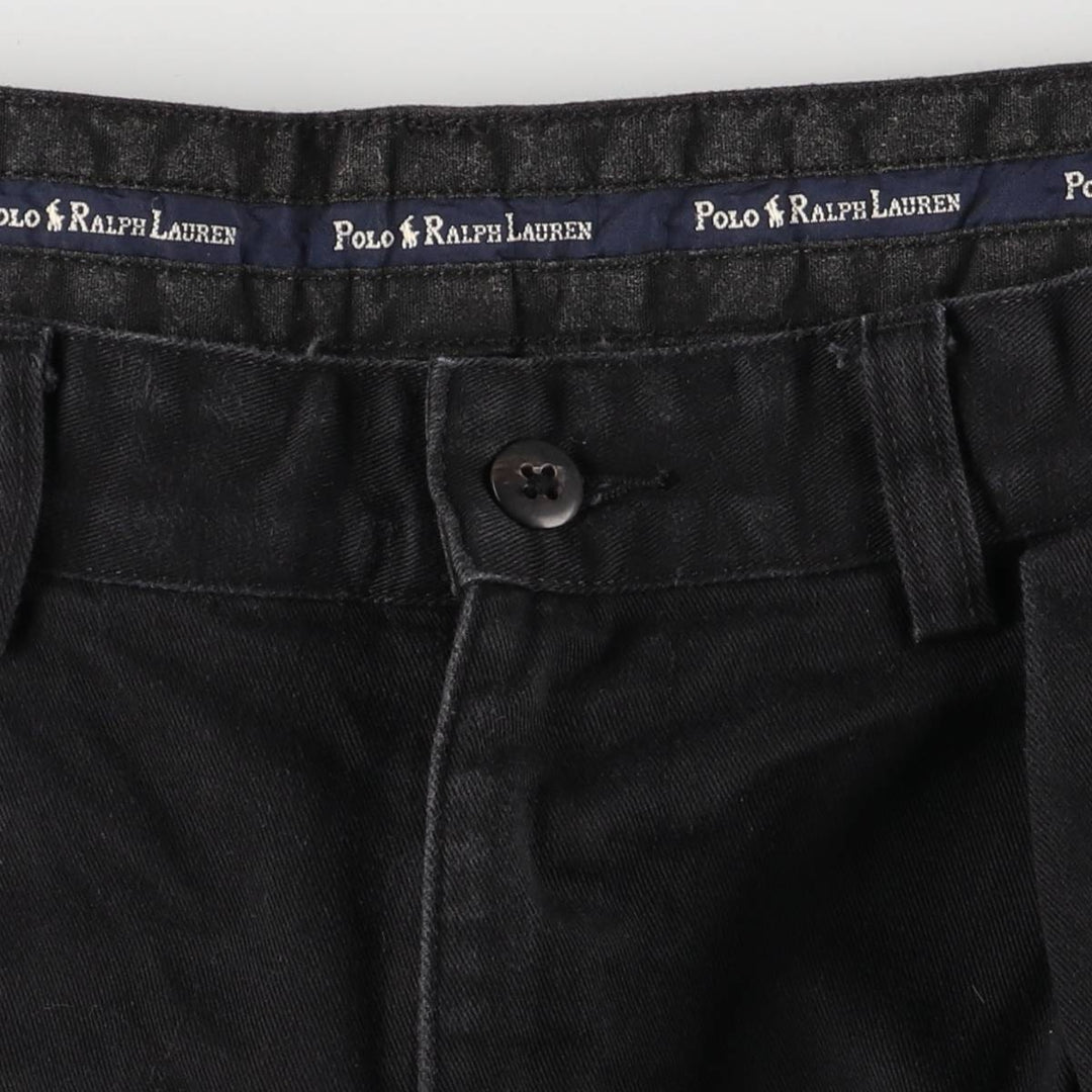 Ralph Lauren Polo Ralph Lauren Two-pleat Chino Pants for Men, W32 equivalent cotton black type Vintage Second Hand