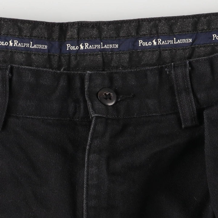 Ralph Lauren Polo Ralph Lauren Two-pleat Chino Pants for Men, W32 equivalent cotton black type Vintage Second Hand