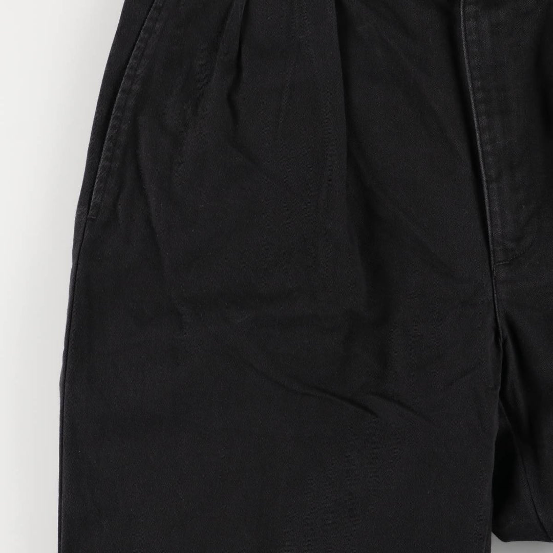 Ralph Lauren Polo Ralph Lauren Two-pleat Chino Pants for Men, W32 equivalent cotton black type Vintage Second Hand