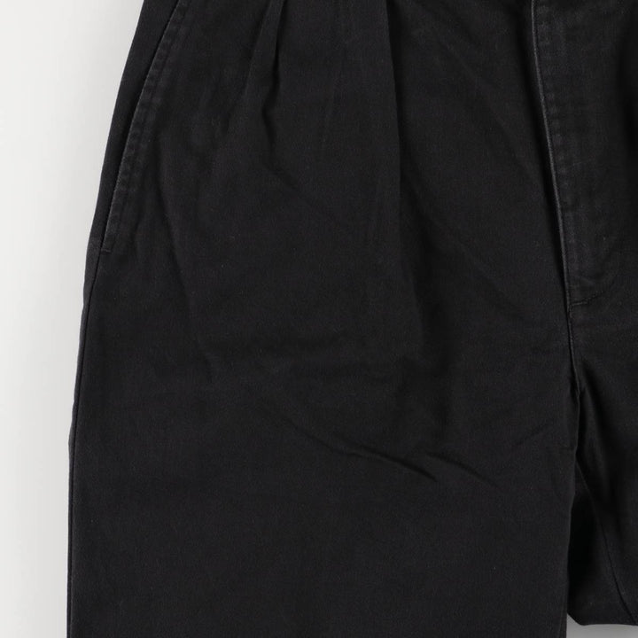Ralph Lauren Polo Ralph Lauren Two-pleat Chino Pants for Men, W32 equivalent cotton black type Vintage Second Hand