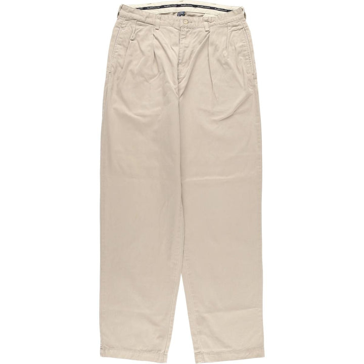 Ralph Lauren Polo Ralph Lauren Two-pleat Chino Pants for Men, W32 equivalent cotton Beige type Vintage Second Hand