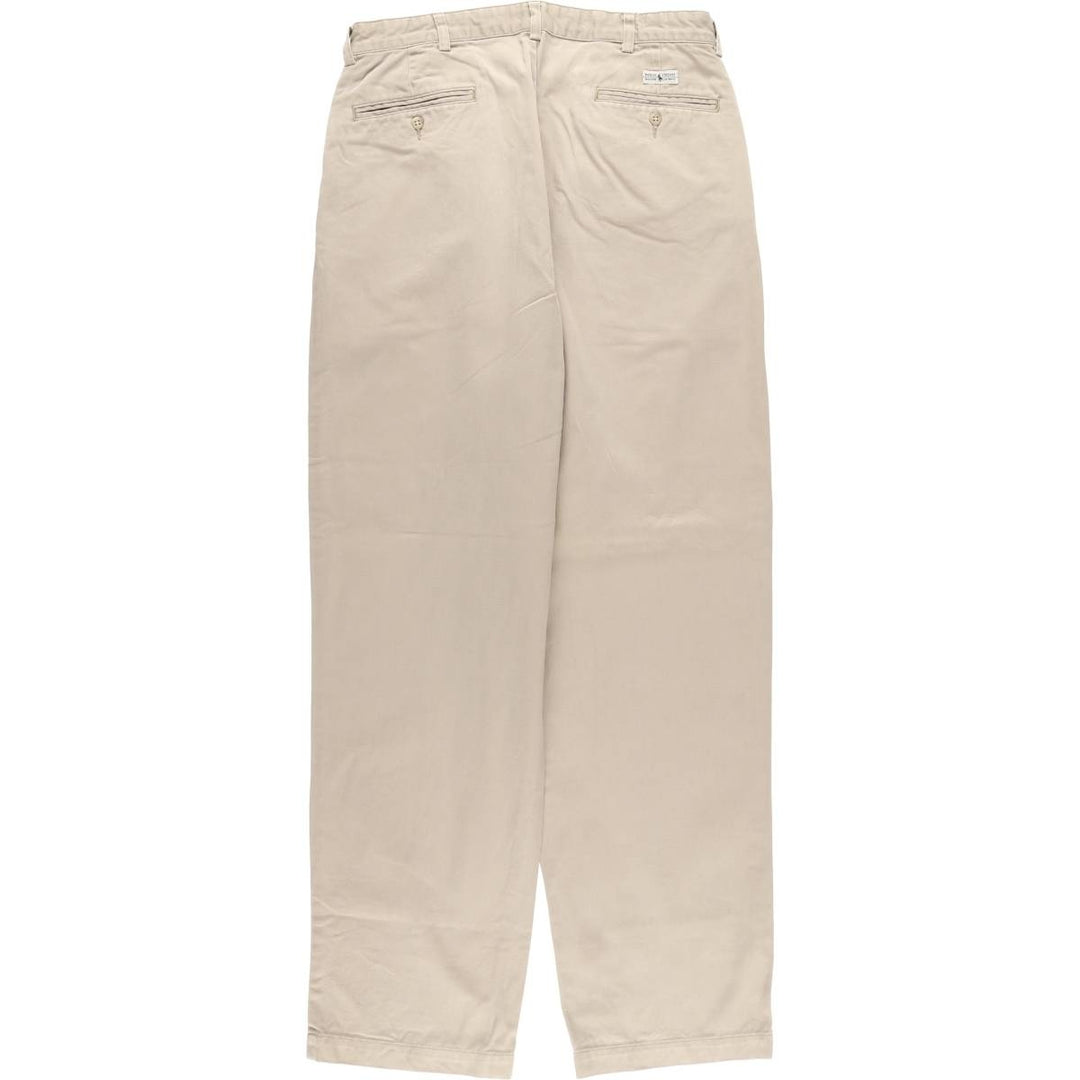Ralph Lauren Polo Ralph Lauren Two-pleat Chino Pants for Men, W32 equivalent cotton Beige type Vintage Second Hand