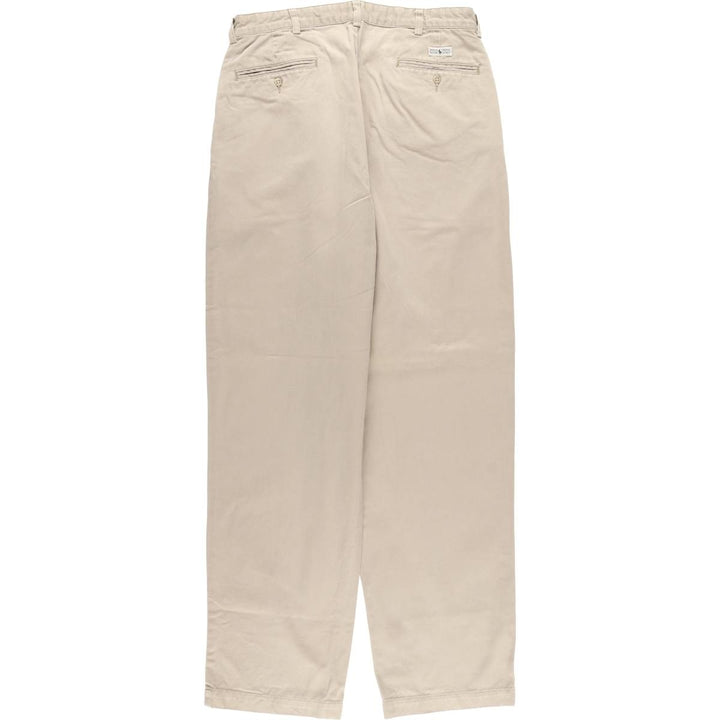 Ralph Lauren Polo Ralph Lauren Two-pleat Chino Pants for Men, W32 equivalent cotton Beige type Vintage Second Hand