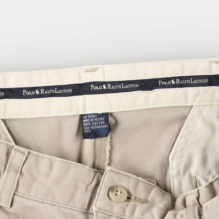 Ralph Lauren Polo Ralph Lauren Two-pleat Chino Pants for Men, W32 equivalent cotton Beige type Vintage Second Hand