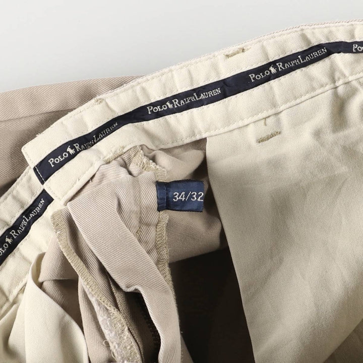 Ralph Lauren Polo Ralph Lauren Two-pleat Chino Pants for Men, W32 equivalent cotton Beige type Vintage Second Hand