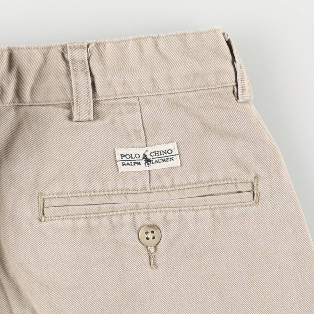 Ralph Lauren Polo Ralph Lauren Two-pleat Chino Pants for Men, W32 equivalent cotton Beige type Vintage Second Hand
