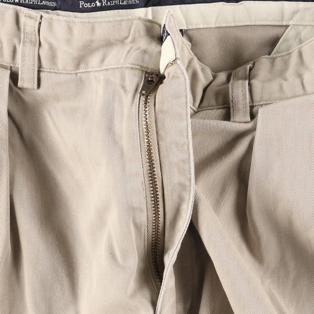 Ralph Lauren Polo Ralph Lauren Two-pleat Chino Pants for Men, W32 equivalent cotton Beige type Vintage Second Hand