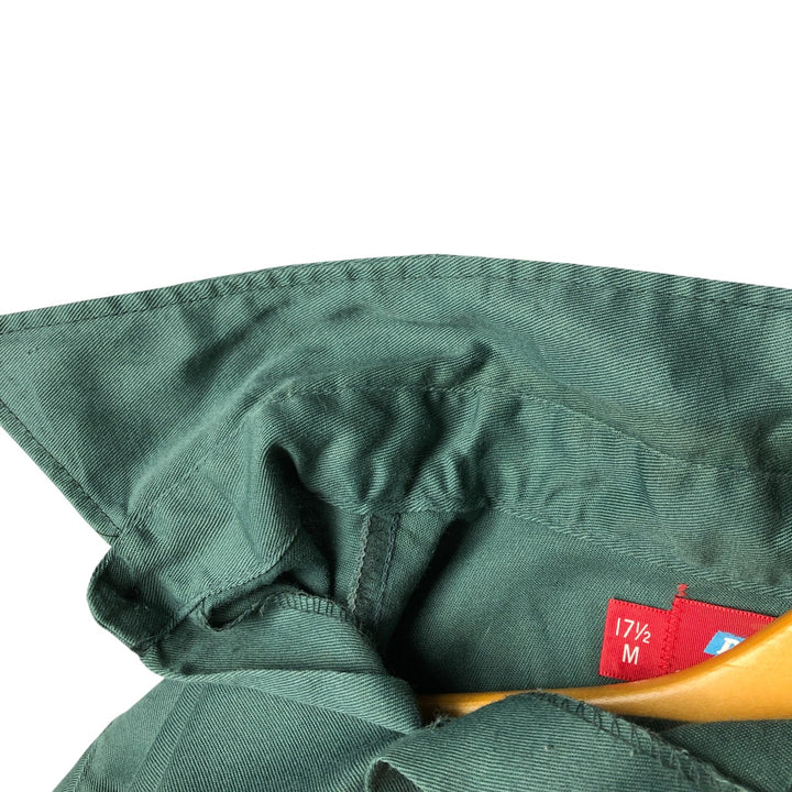 Vintage Dickies long-sleeved work shirt, made in the USA, men's size XL polyester Green type dark green Vintage Second Hand