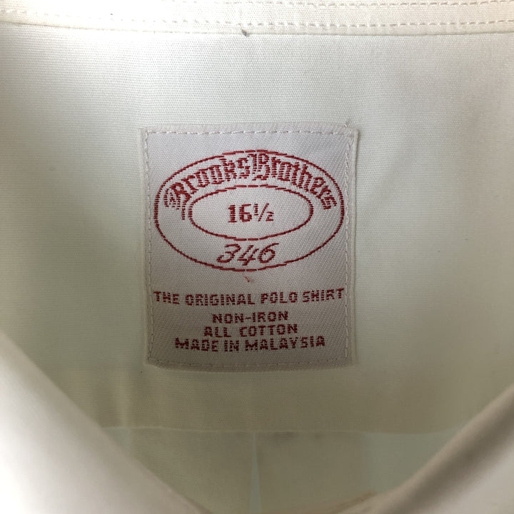 Brooks Brothers 346 short sleeve button-down shirt, men's size L cotton white type Vintage Second Hand
