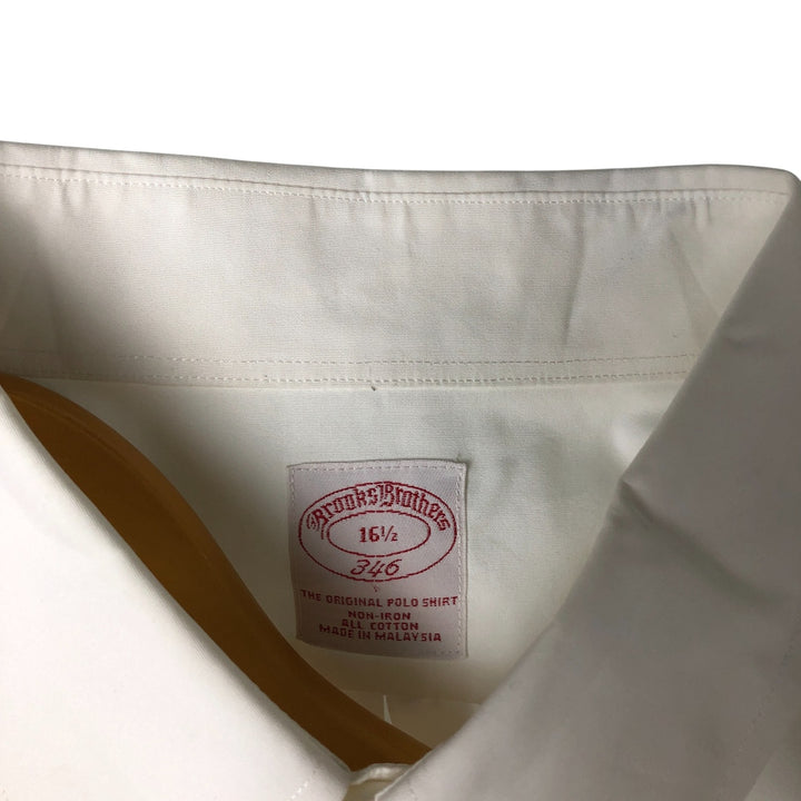 Brooks Brothers 346 short sleeve button-down shirt, men's size L cotton white type Vintage Second Hand
