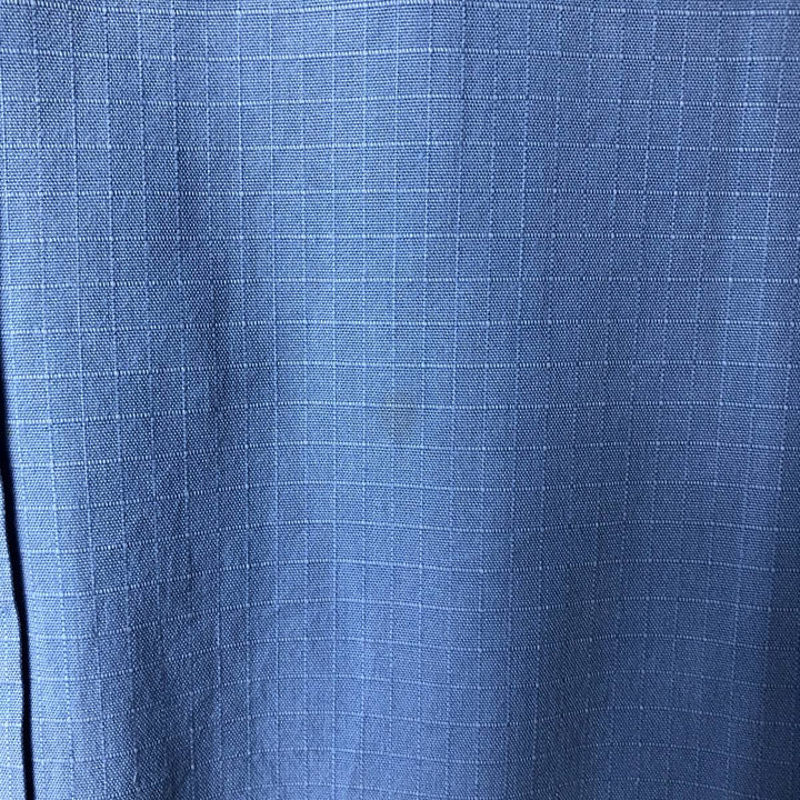 Vintage 80s-90'S Eddie Bauer ripstop short-sleeve cotton shirt, men's size L cotton blue type Vintage Second Hand
