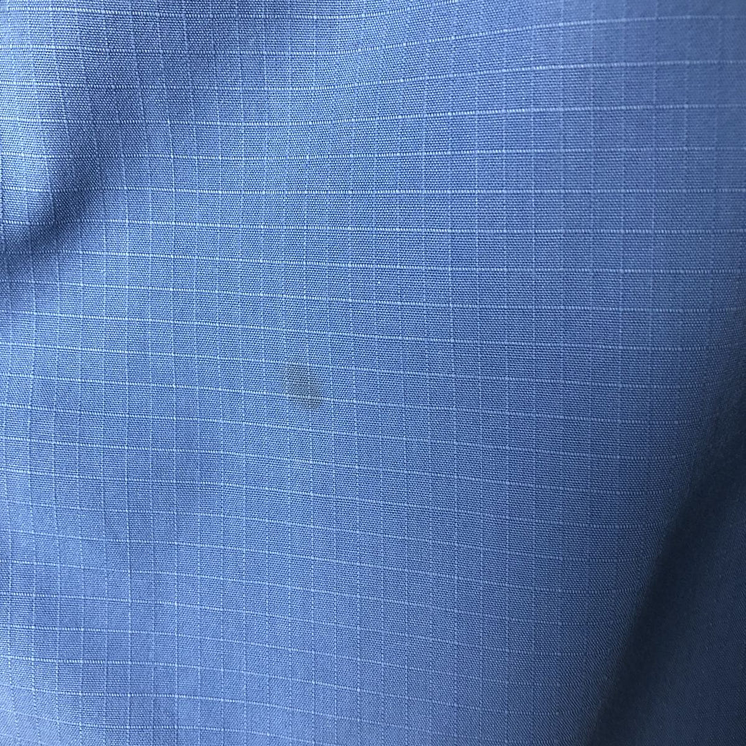 Vintage 80s-90'S Eddie Bauer ripstop short-sleeve cotton shirt, men's size L cotton blue type Vintage Second Hand