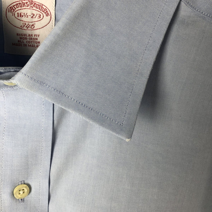 Brooks Brothers 346 long sleeve cotton shirt, men's size L cotton Blue type light blue Vintage Second Hand