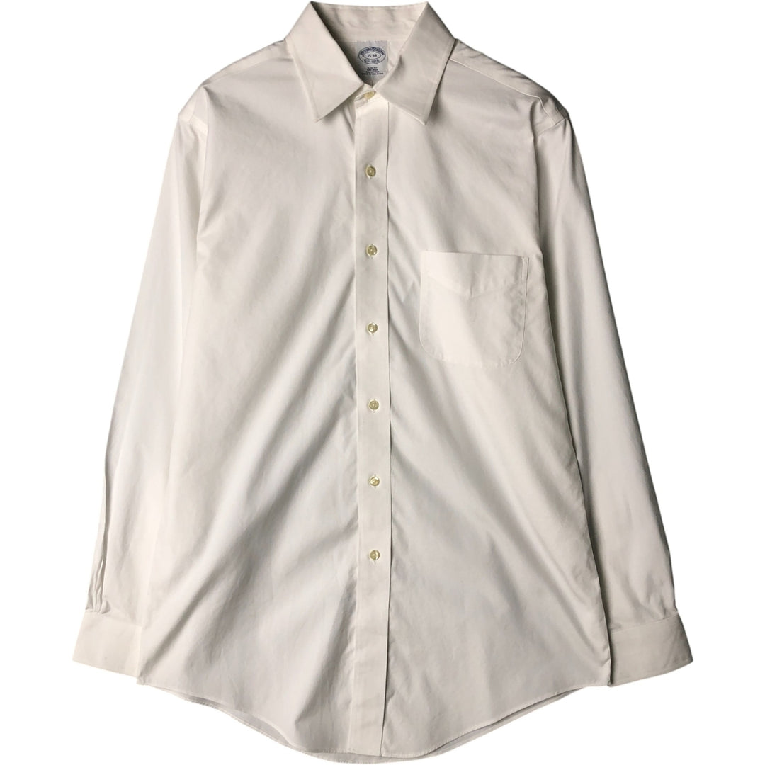 Brooks Brothers Est.1818 Long Sleeve Cotton Shirt, Men's Medium cotton white type Vintage Second Hand