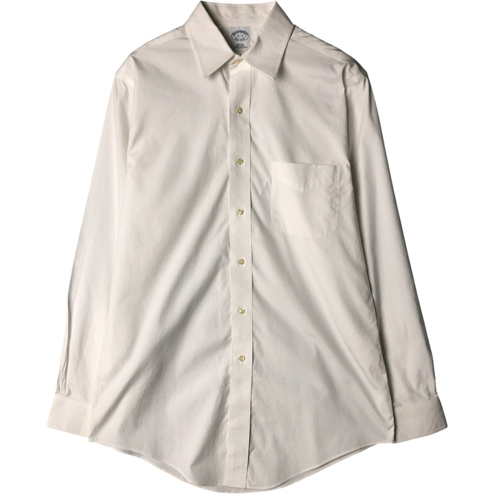 Brooks Brothers Est.1818 Long Sleeve Cotton Shirt, Men's Medium cotton white type Vintage Second Hand