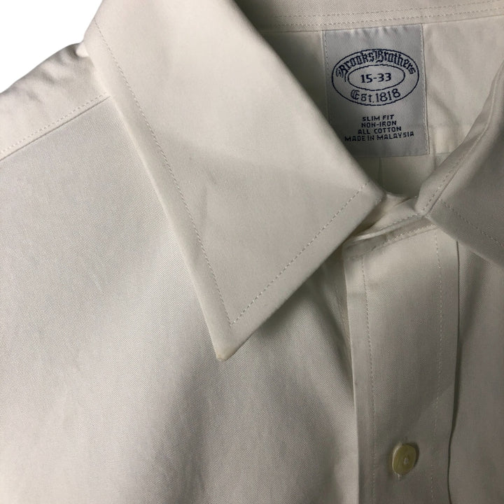 Brooks Brothers Est.1818 Long Sleeve Cotton Shirt, Men's Medium cotton white type Vintage Second Hand