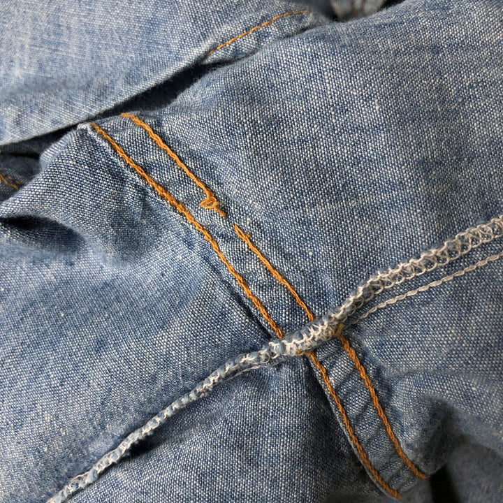 Levi's Orange Tab Long Sleeve Chambray Shirt, Men's Size Medium unclear blue type Vintage Second Hand
