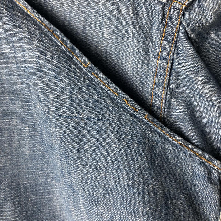 Levi's Orange Tab Long Sleeve Chambray Shirt, Men's Size Medium unclear blue type Vintage Second Hand