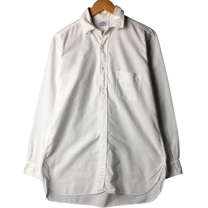 Vintage 1960'S MARSHALL FIELD & COMPANY CONWAY SHIRTS, tab collar, long sleeve cotton shirt, made in the USA, men's size M. unclear white type Vintage Second Hand
