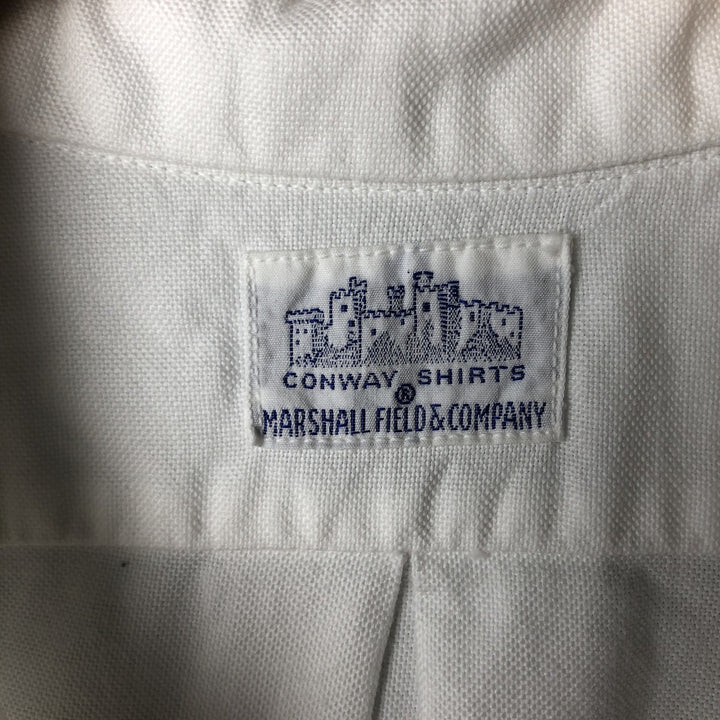 Vintage 1960'S MARSHALL FIELD & COMPANY CONWAY SHIRTS, tab collar, long sleeve cotton shirt, made in the USA, men's size M. unclear white type Vintage Second Hand