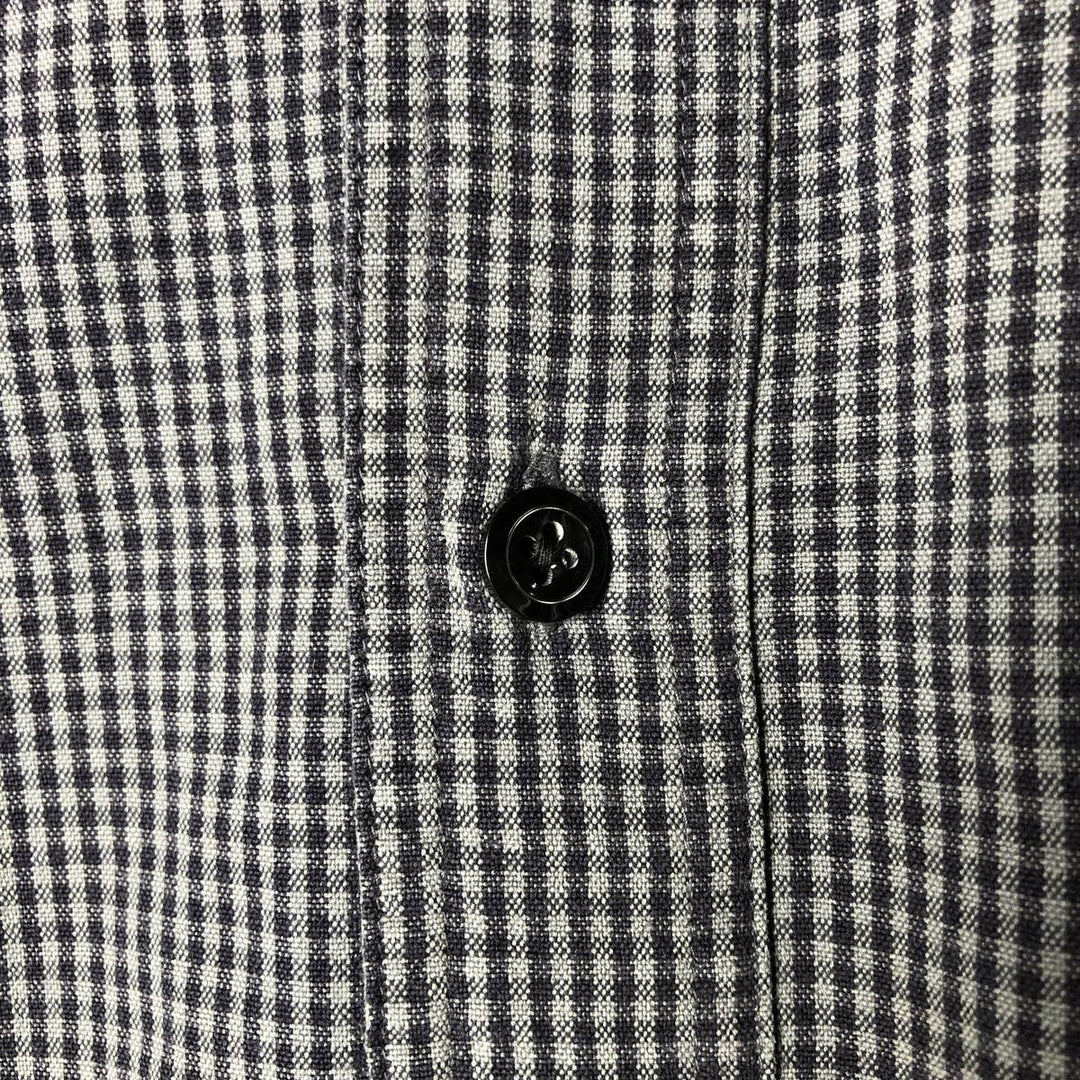 Vintage 90s-00'S Timberland long-sleeved button-down check shirt, men's size L cotton navy blue type Vintage Second Hand