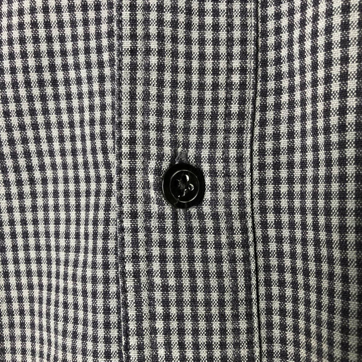 Vintage 90s-00'S Timberland long-sleeved button-down check shirt, men's size L cotton navy blue type Vintage Second Hand