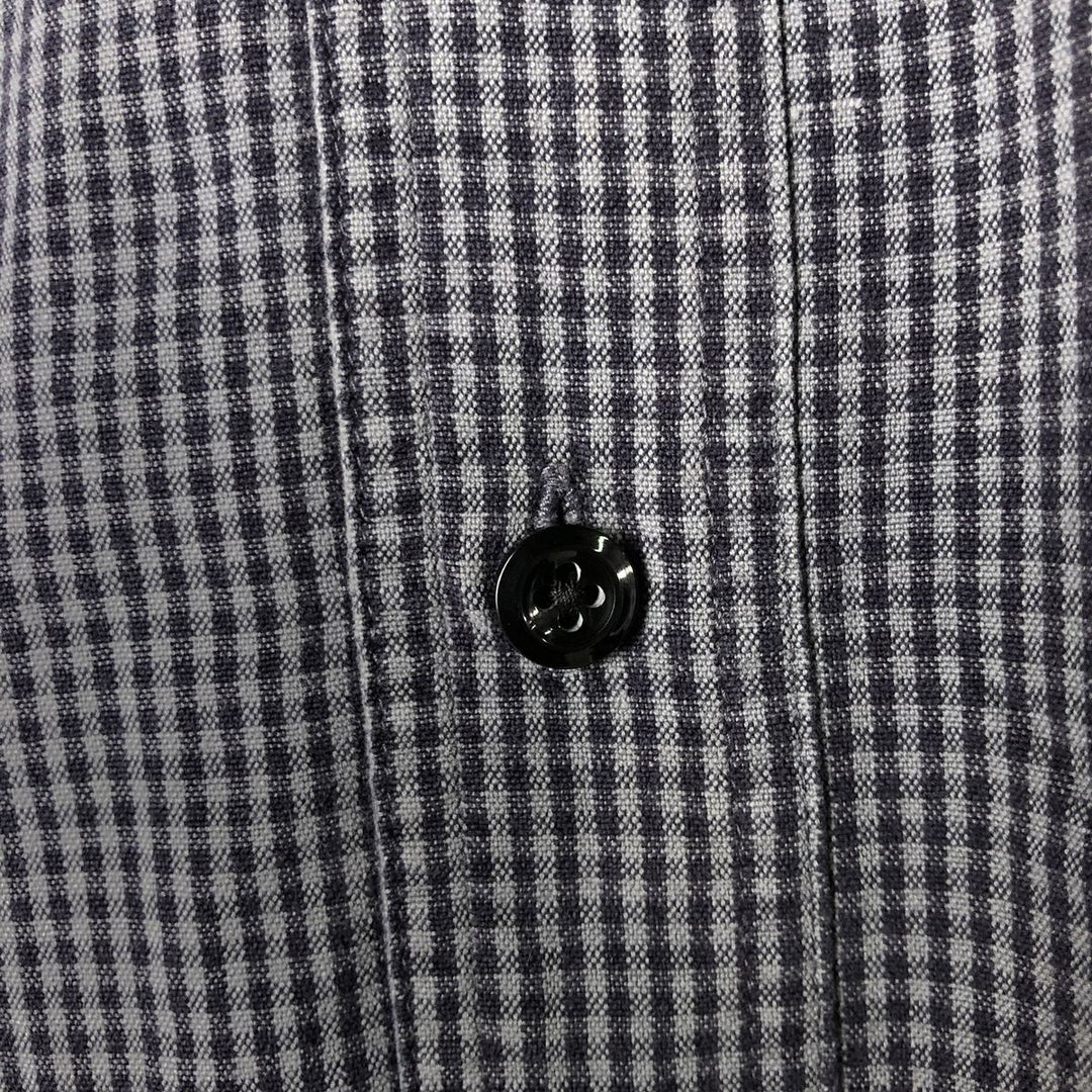 Vintage 90s-00'S Timberland long-sleeved button-down check shirt, men's size L cotton navy blue type Vintage Second Hand