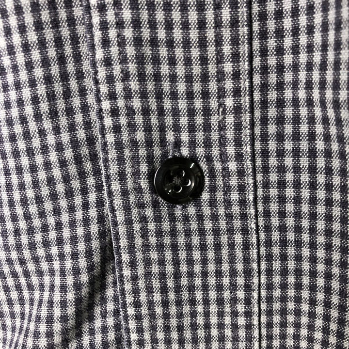 Vintage 90s-00'S Timberland long-sleeved button-down check shirt, men's size L cotton navy blue type Vintage Second Hand