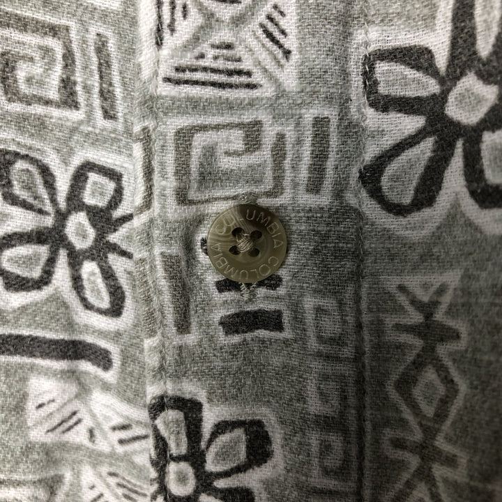90s-00'S Vintage Columbia All-Over Print Open Collar Hawaiian Aloha Shirt, Box Shirt, Men's XL cotton gray type Vintage Second Hand