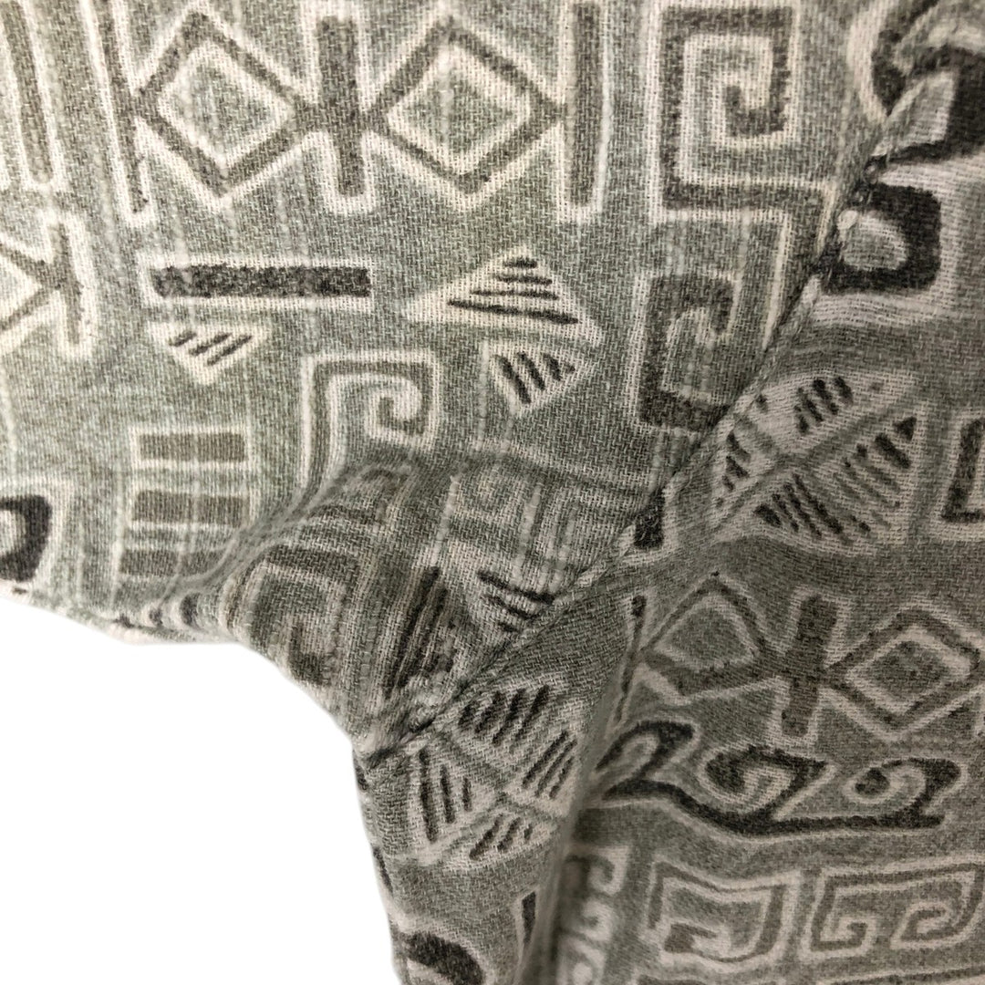 90s-00'S Vintage Columbia All-Over Print Open Collar Hawaiian Aloha Shirt, Box Shirt, Men's XL cotton gray type Vintage Second Hand