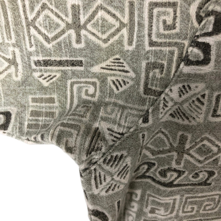 90s-00'S Vintage Columbia All-Over Print Open Collar Hawaiian Aloha Shirt, Box Shirt, Men's XL cotton gray type Vintage Second Hand