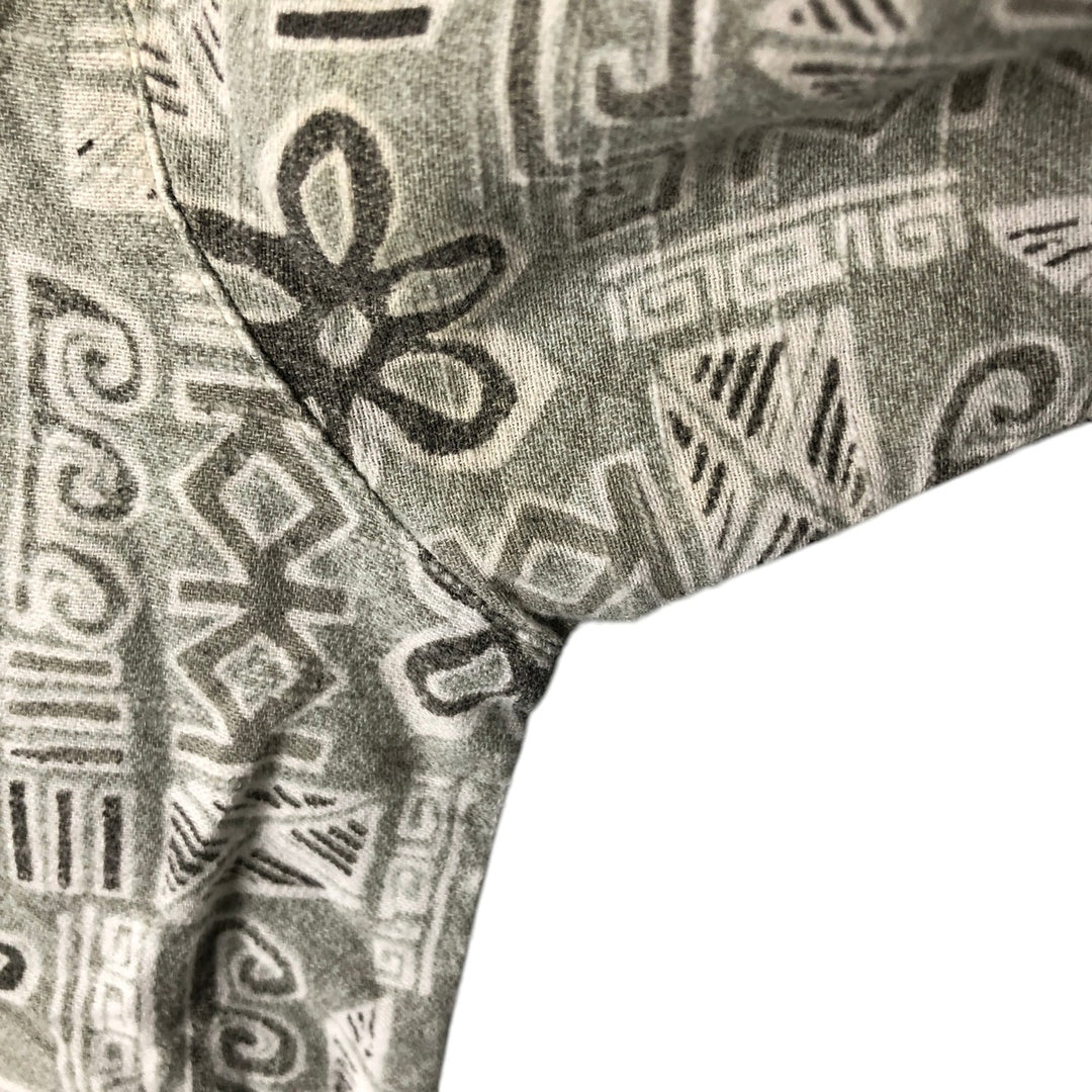 90s-00'S Vintage Columbia All-Over Print Open Collar Hawaiian Aloha Shirt, Box Shirt, Men's XL cotton gray type Vintage Second Hand