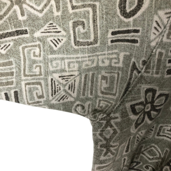 90s-00'S Vintage Columbia All-Over Print Open Collar Hawaiian Aloha Shirt, Box Shirt, Men's XL cotton gray type Vintage Second Hand