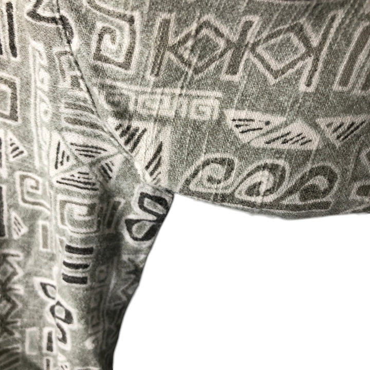 90s-00'S Vintage Columbia All-Over Print Open Collar Hawaiian Aloha Shirt, Box Shirt, Men's XL cotton gray type Vintage Second Hand