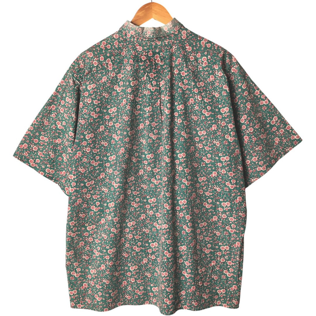90'S Reyn Spooner All-Over Floral Hawaiian Aloha Shirt, Men's Size XL, Vintage cotton green type Vintage Second Hand
