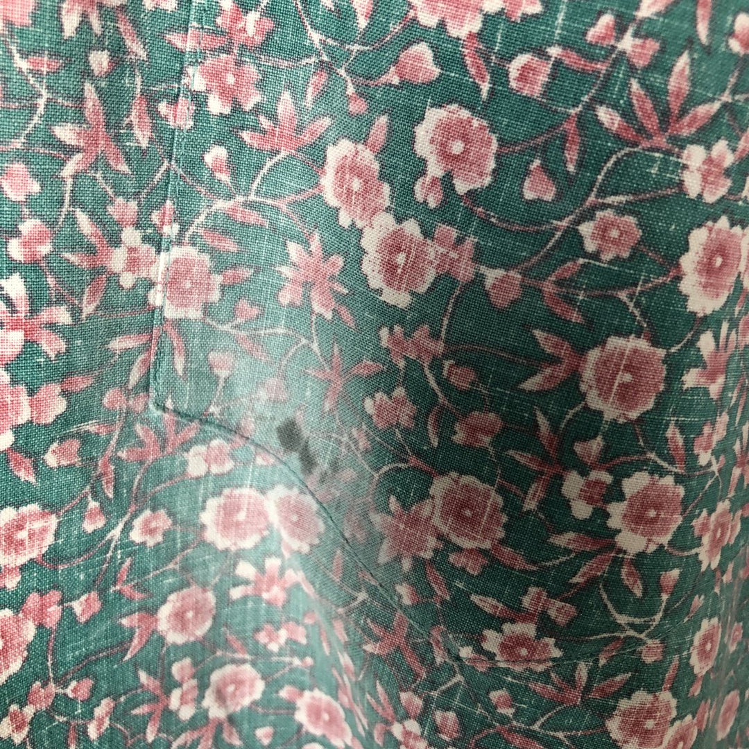 90'S Reyn Spooner All-Over Floral Hawaiian Aloha Shirt, Men's Size XL, Vintage cotton green type Vintage Second Hand