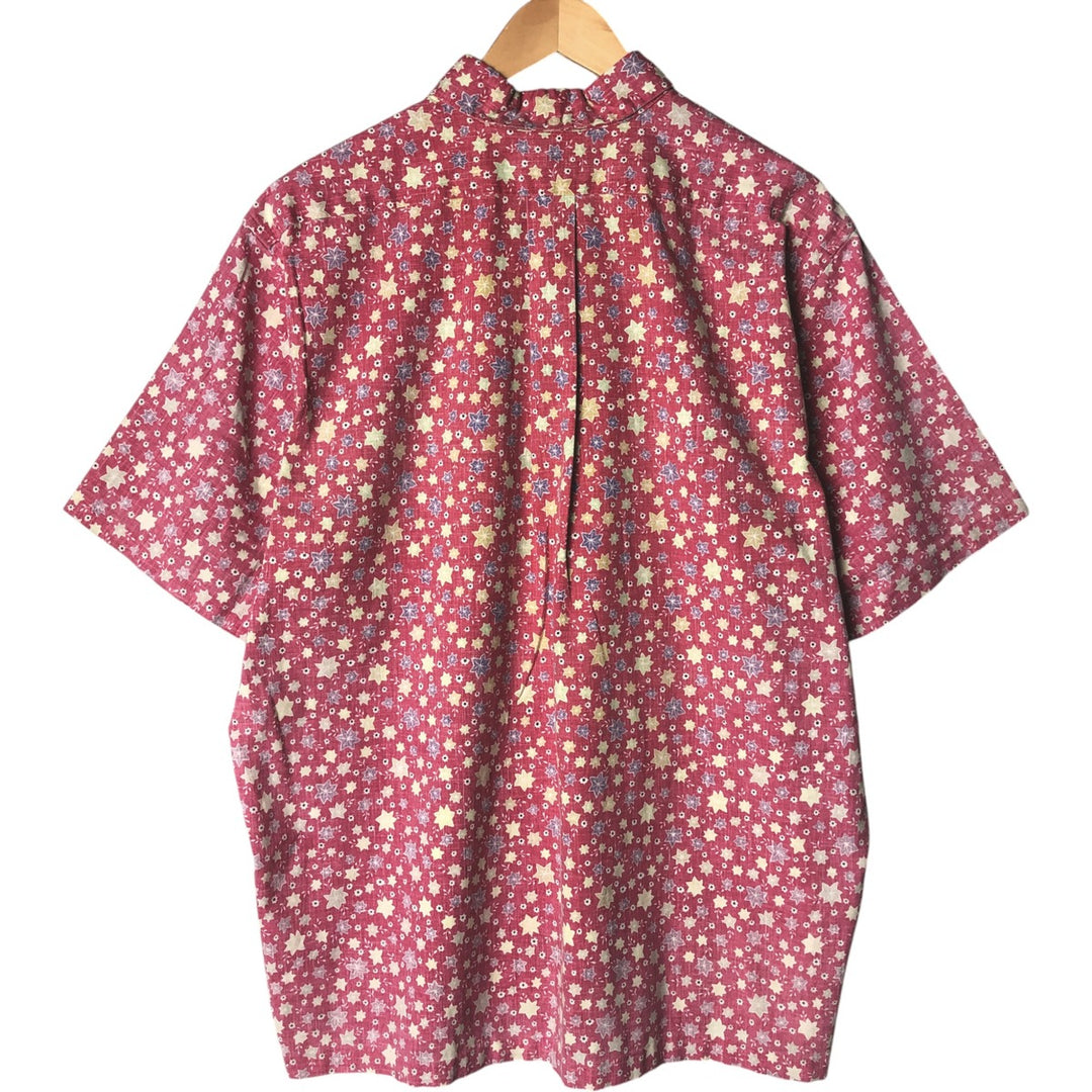 90'S Reyn Spooner Swimsuit Tag Print Button-Down Aloha Shirt, Made in Hawaii, Men's XL, Boxy Shirt, Pullover cotton red type Vintage Second Hand