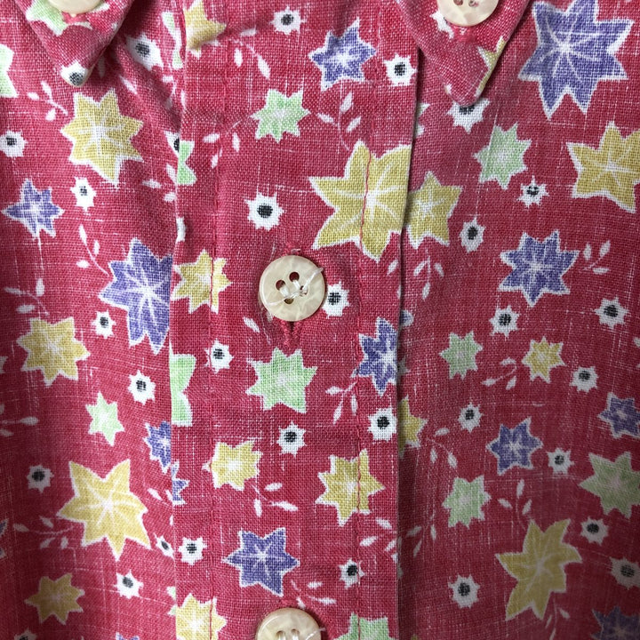 90'S Reyn Spooner Swimsuit Tag Print Button-Down Aloha Shirt, Made in Hawaii, Men's XL, Boxy Shirt, Pullover cotton red type Vintage Second Hand