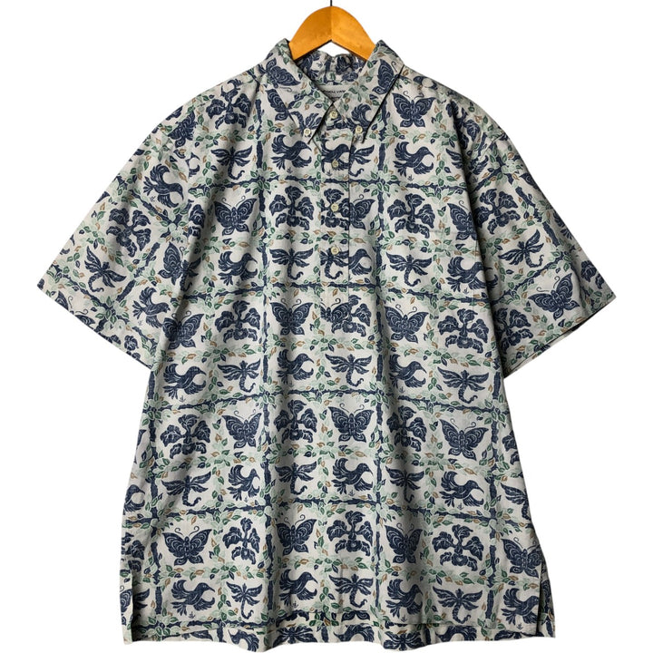 Reyn Spooner Dietrich Varez All-Over Print Pullover Button-Down Hawaiian Aloha Shirt, Men's XL cotton pale white type Vintage Second Hand