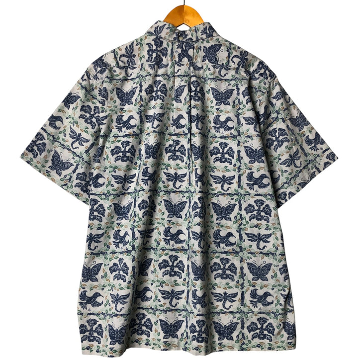 Reyn Spooner Dietrich Varez All-Over Print Pullover Button-Down Hawaiian Aloha Shirt, Men's XL cotton pale white type Vintage Second Hand