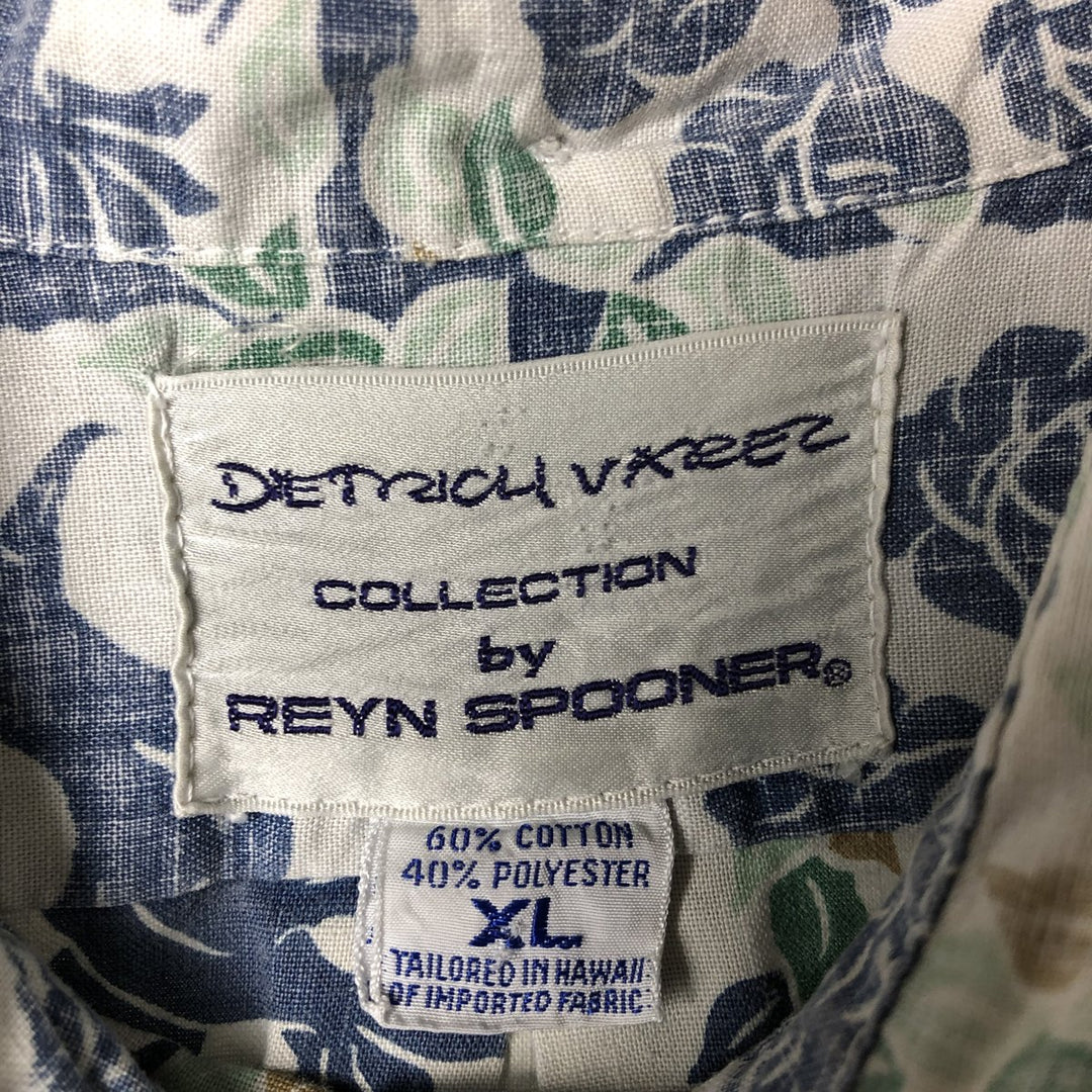 Reyn Spooner Dietrich Varez All-Over Print Pullover Button-Down Hawaiian Aloha Shirt, Men's XL cotton pale white type Vintage Second Hand