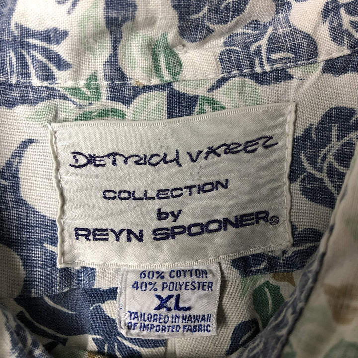 Reyn Spooner Dietrich Varez All-Over Print Pullover Button-Down Hawaiian Aloha Shirt, Men's XL cotton pale white type Vintage Second Hand