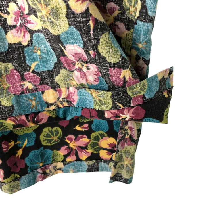 90'S Reyn Spooner all-over print pullover button-down Hawaiian aloha shirt, boxy, men's size S cotton black type Vintage Second Hand