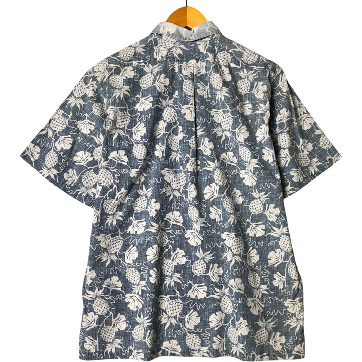 90'S Reyn Spooner Swimsuit Tag All-Over Print Pullover Button-Down Hawaiian Aloha Shirt Box Shirt Men's Medium cotton gray type Vintage Second Hand