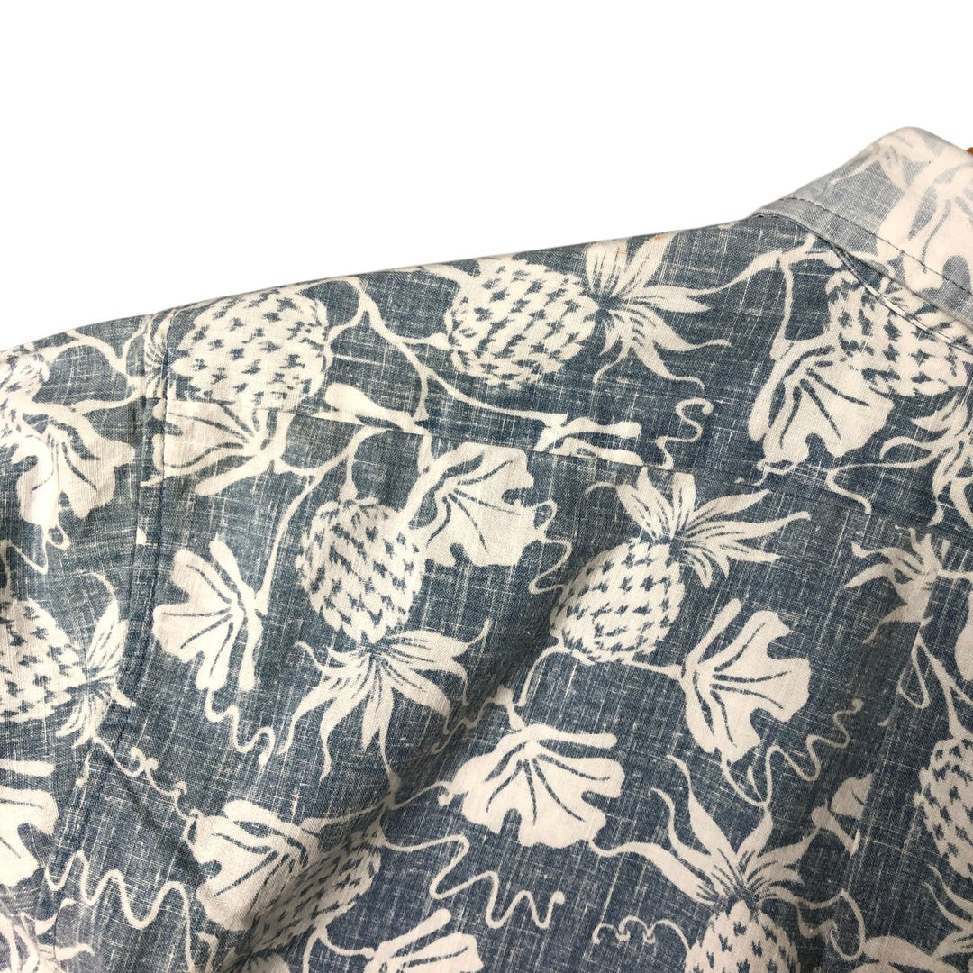 90'S Reyn Spooner Swimsuit Tag All-Over Print Pullover Button-Down Hawaiian Aloha Shirt Box Shirt Men's Medium cotton gray type Vintage Second Hand