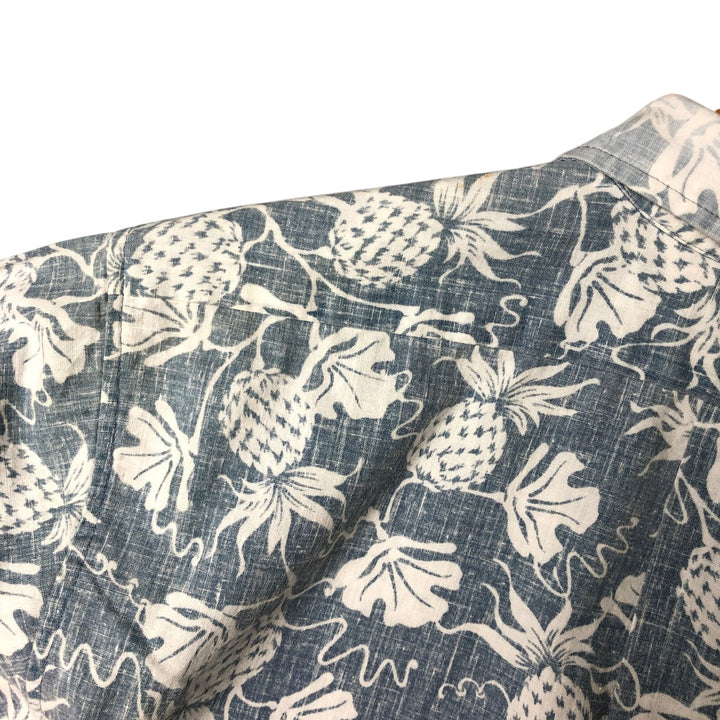 90'S Reyn Spooner Swimsuit Tag All-Over Print Pullover Button-Down Hawaiian Aloha Shirt Box Shirt Men's Medium cotton gray type Vintage Second Hand